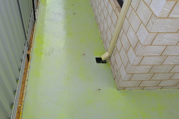 Commercial green coloured concrete